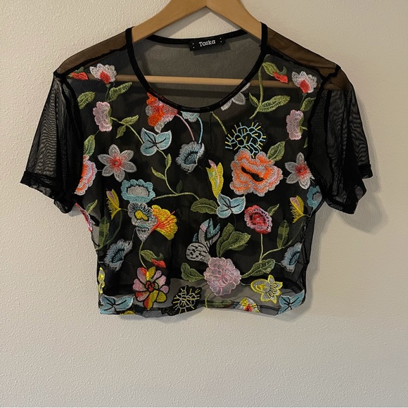 Blouse Toska Med Femme Noire, Manches Longues, épaule Dénudée, Taille M